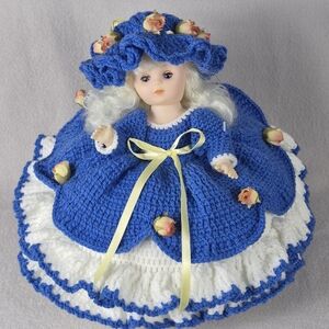 Vintage Collectible Bed Doll – Handmade Crochet Outfit – New - Large